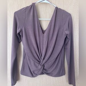 Dynamite twist back sweater v neck